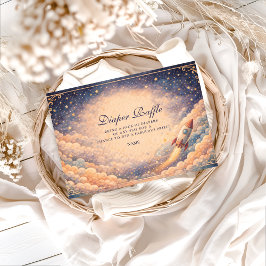 Cartão De Informações Neutral Space Rocket Stars Diapper Raffle