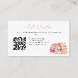 Cartão De Informações New Chapter Baby Shower Gift Registry QR Book