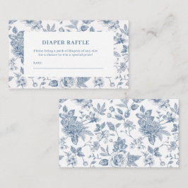 Cartão De Informações New chapter chinoiserie Baby shower diaper raffle