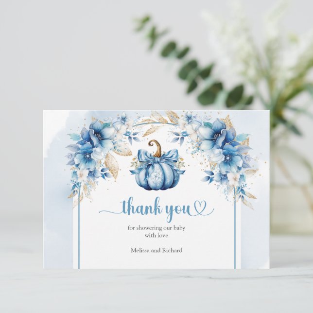 Cartão De Informações No Cloud Nine Modern Pink Girl urso Obrigado (Em pé/Frente)