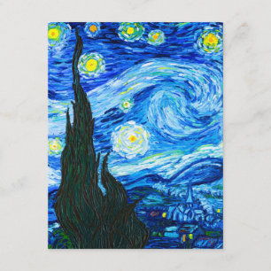 Cartão De Informações Noite Estrelada de Van Gogh