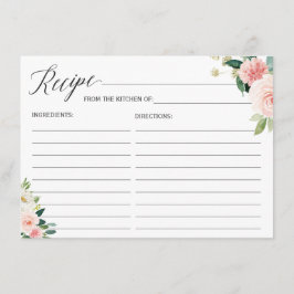 Cartão De Informações Noiva A Receber Placa Blush Floral Rosa