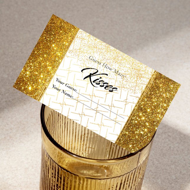 Cartão De Informações Noiva Areia Mágica Brilhante Quantos Beijos (Criador carregado)