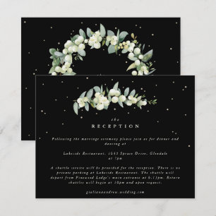 Cartão De Informações Noiva de Casamento+ Galho de Eucalipto