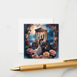 Cartão De Informações Noiva & Noivo Lindos em Pé junto ao Mar