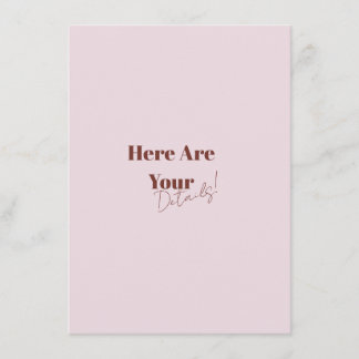 Cartão De Informações Noivado Moderno Elegante