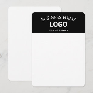 Cartão De Informações Nome Comercial Editável, Site e Logotipo Carregado