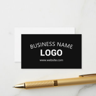 Cartão De Informações Nome Comercial Editável, Site & Logotipo Carregado