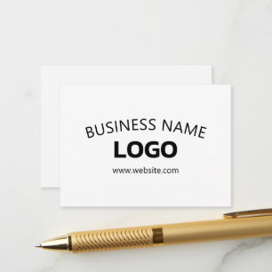 Cartão De Informações Nome Comercial Editável, Site & Logotipo Carregado