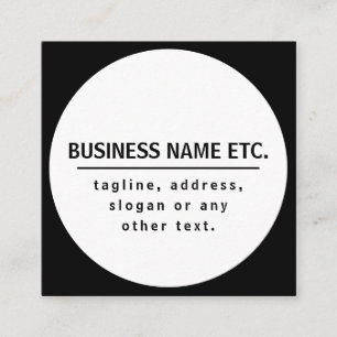 Cartão De Informações Nome da Empresa & Slogan/outro texto Preto & Bra