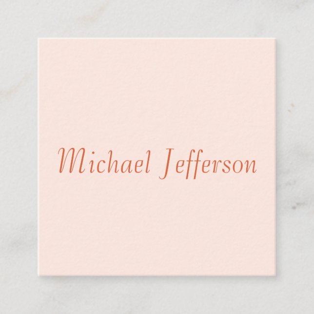 Cartão De Informações Nome de Script de Manuscrito Simples (Frente)