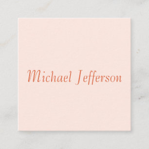 Cartão De Informações Nome de Script de Manuscrito Simples