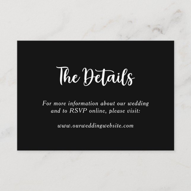 Cartão De Informações Nome do Casal do Monograma Botânico Floral Branco  (Frente)