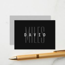 Cartão De Informações Nome e sobrenome Moderno Sobreposto