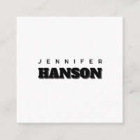 Nome Moderno Mínimo de preto e branco