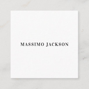 Cartão De Informações Nome Próprio Decorativo Minimalista Preto Branco