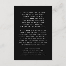 Cartão De Informações Nomes Negrito Ultra Modernos Grande Casamento Simp