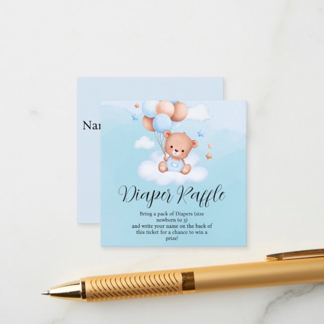 Cartão De Informações Nós podemos esperar Fralda Raffle (Frente/Verso In Situ)