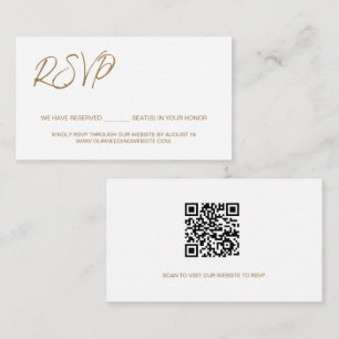 Cartão De Informações Nós temos assentos reservados QR CODE Gold persona
