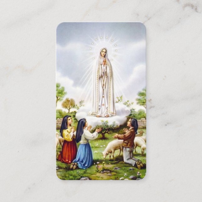 Cartão De Informações Nossa Senhora da Fatima Rosary Petition Card (Frente)