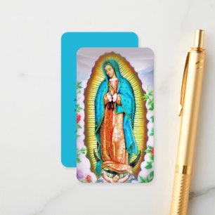 Cartão De Informações Nossa Senhora de Guadalupe Oração da Manhã Floral