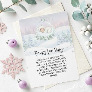 Cartão De Informações Nosso Pequeno Snowbaby está a caminho Primeira Bib