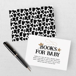 Cartão De Informações Nossos Livros de Chuvinha de Bebê Cowboy Para Bebê