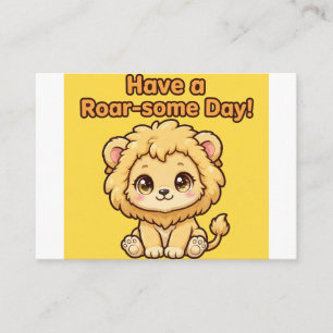 Cartão De Informações Nota de Lanche do Dia Roar-some — Encorajamento do
