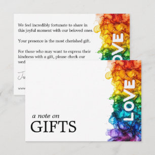 Cartão De Informações Nota Média de Presente 🌈 LGBTQ Pintada com Amor