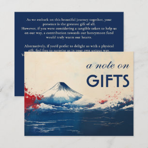 Cartão De Informações Nota sobre a Harmonia Japonesa GIFTS com Fuji