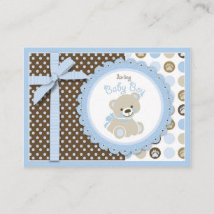 Cartão De Informações Notecard de Lembrete do Urso de Teddy
