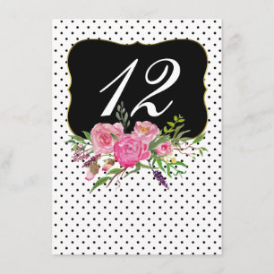 Cartão De Informações Número da mesa da recepção de casamento das
