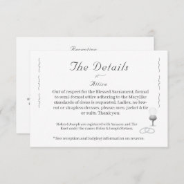 Cartão De Informações Nuptial Grace Catholic Wedding