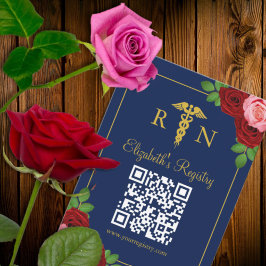 Cartão De Informações Nurse Graduation Party Registry