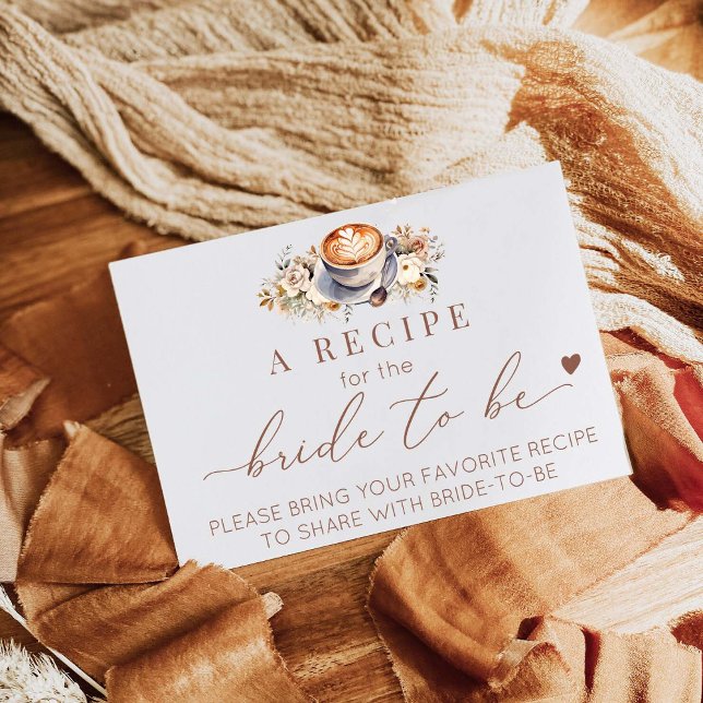 Cartão De Informações O Amor É Criar Café Boho Uma Receita (Criador carregado)