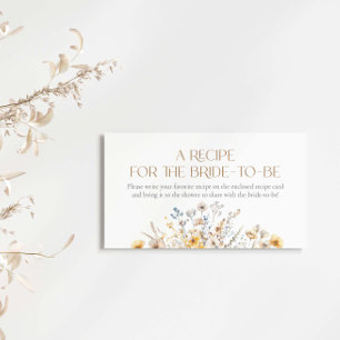 Cartão De Informações O Amor Está em Flor Receita de Flores Silvestres p