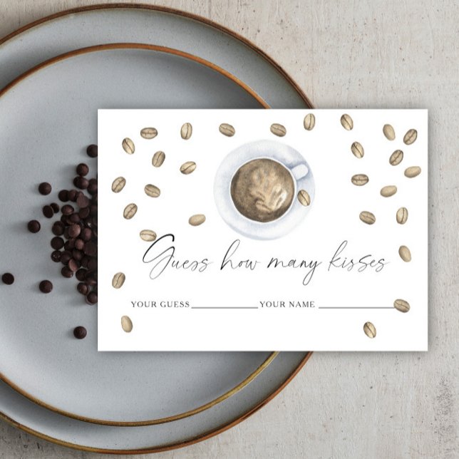 Cartão De Informações O amor está fervendo Quantos beijos jogo da noiva (Criador carregado)