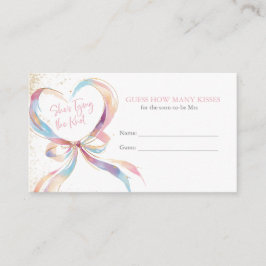 Cartão De Informações O Arco Rosa Do Casando Cava Quantos Beijos