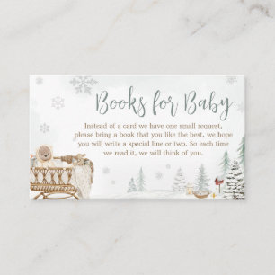 Cartão De Informações O Bebê do Urso Inverno é Frio Fora de Livros para