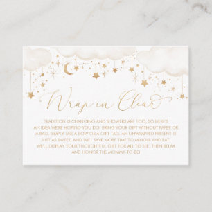 Cartão De Informações O Chá De Exibição De Bebê Da Estrela Brilhante Enr