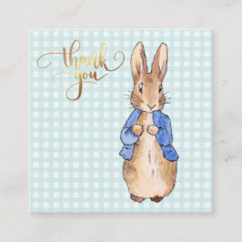 Cartão De Informações O coelho Peter Obrigado