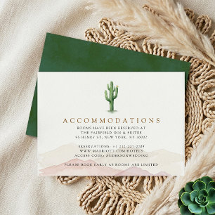 Cartão De Informações O Conjunto de Casamento Watercolor Desert Range -