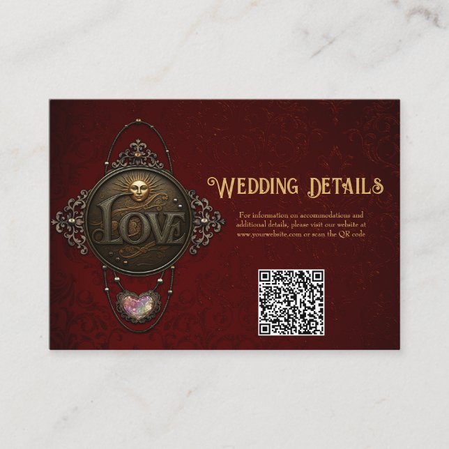 Cartão De Informações O Emblema do Amor. (Frente)