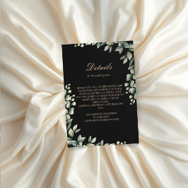 Cartão De Informações O eucalipto moderno deixa o casamento elegante