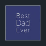 Cartão De Informações O melhor Pai de sempre marinho branco minimalista<br><div class="desc">Cartão de gabinete elegante moderno e minimalista azul e branco do melhor Pai, cartão de saudação. Cor de fundo editável. presente de excelente para o pai para o Dia de os pais ou o seu aniversário.</div>