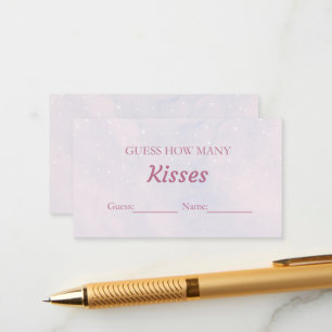 Cartão De Informações O Pastel Dreamy Adivinha Quantos Kisses Jogo de Br