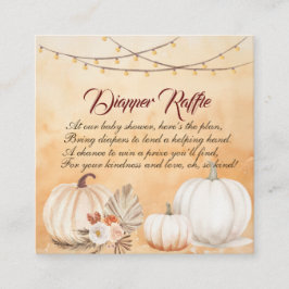 Cartão De Informações O Pequeno Pumpkin está no caminho do Chá de fralda