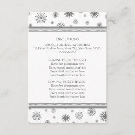 Cartão De Informações O sentido do casamento no inverno carda a neve