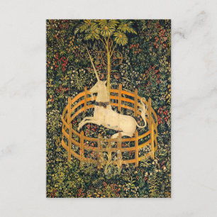 Cartão De Informações O Unicórnio em cativeiro