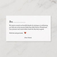 Obrigado! Chá de fraldas do Urso de Folha de outon